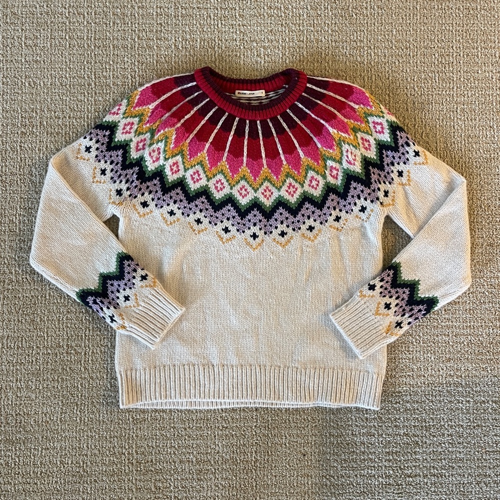 rainbow isle marine layer sweater! size s